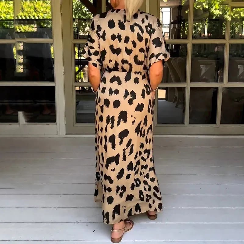 Robe longue à imprimé léopard - Esmee