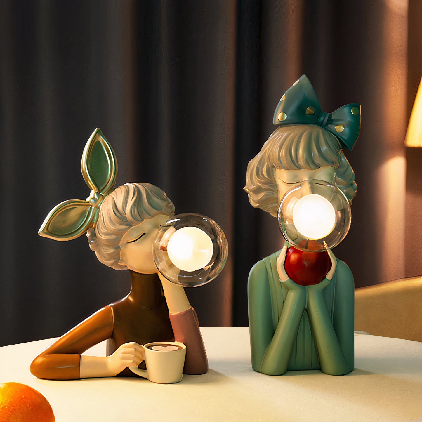 Lampes de table LED au design créatif unique « Sisters »