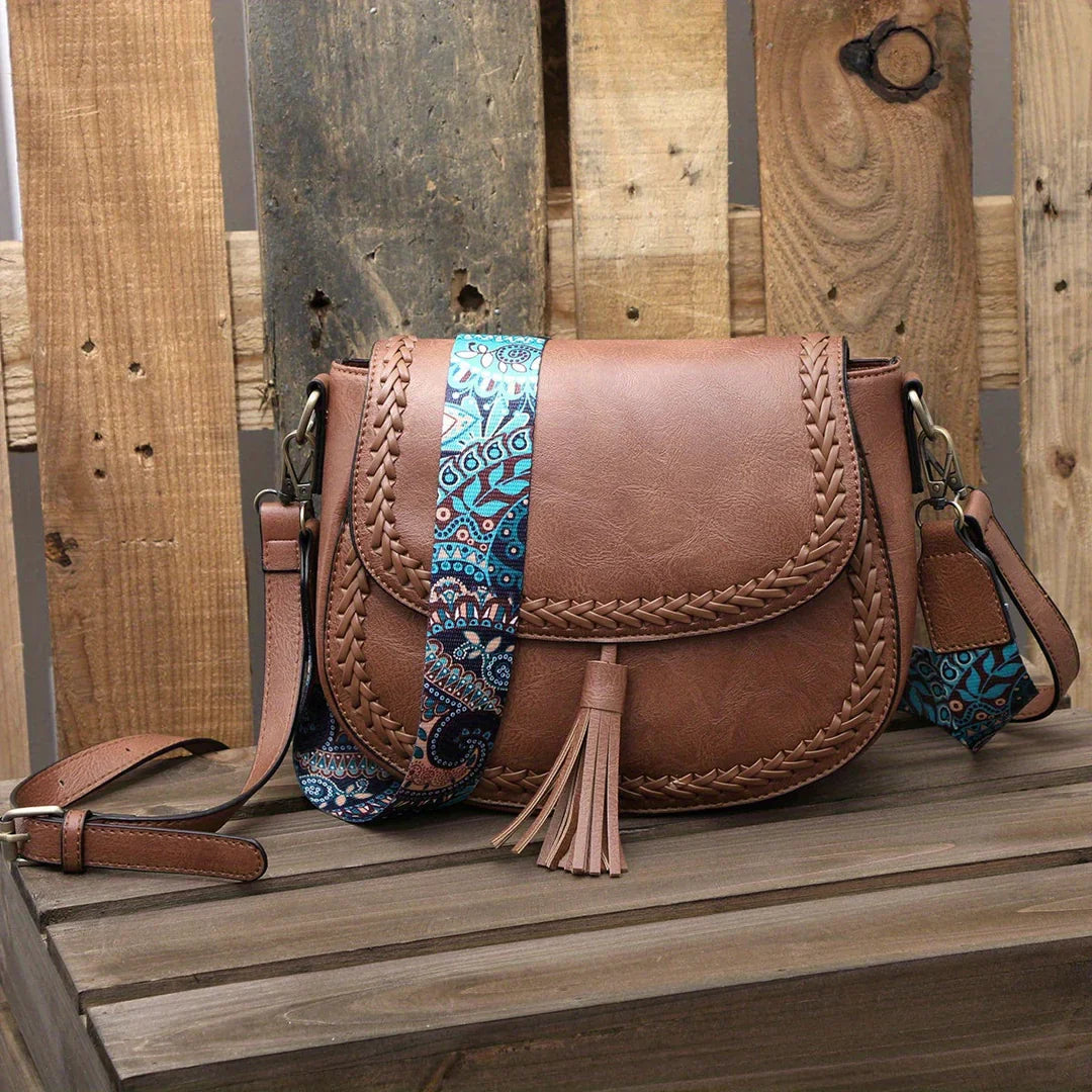 Remedios – Petit sac à bandoulière pour femmes avec décoration à pompon