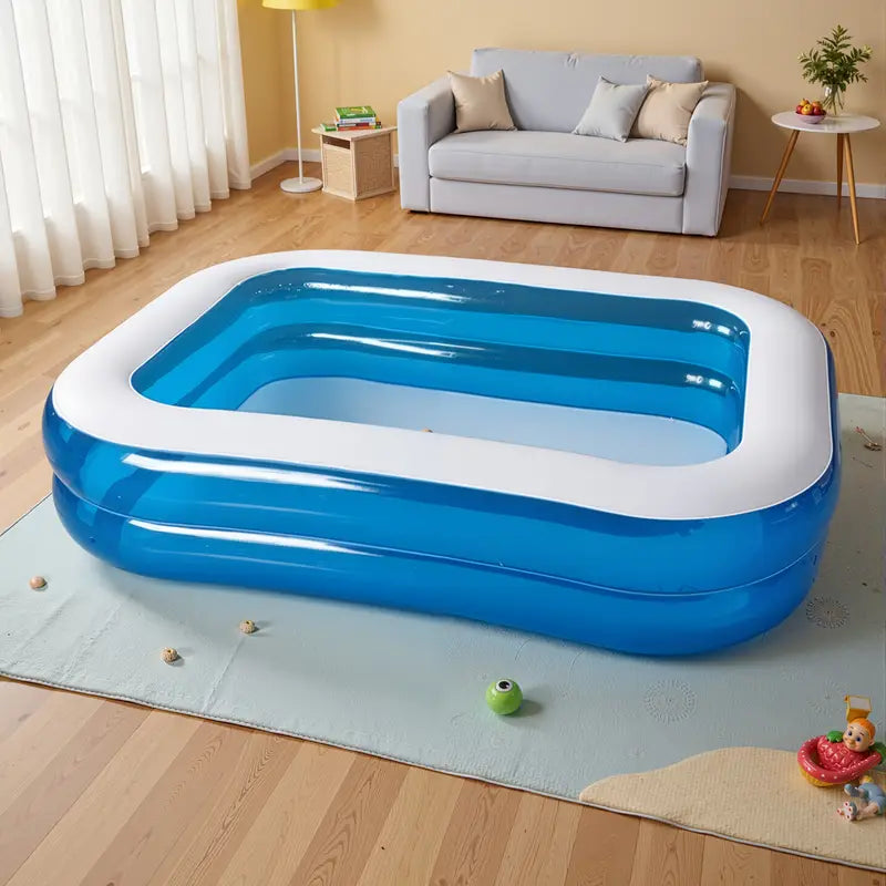 4-person inflatable swimming pool - sturdy PVC material