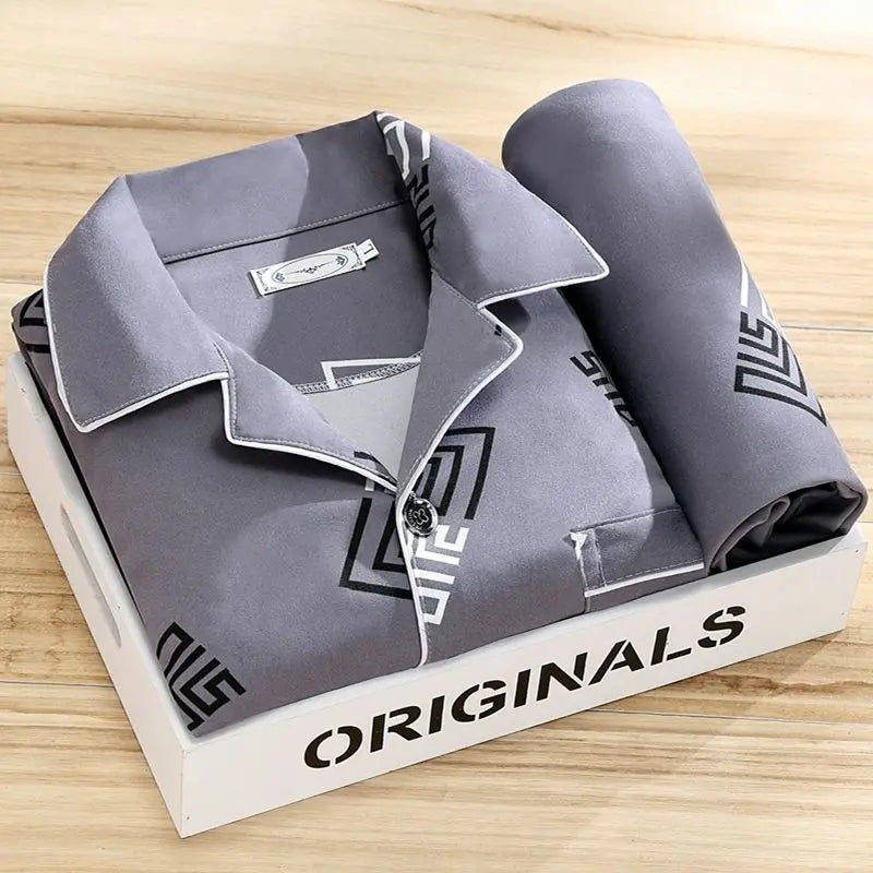 Ensemble pyjama avec chemise et fermeture à boutons - Rex