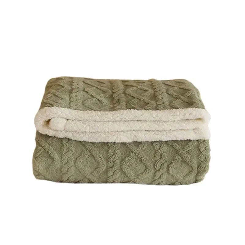 Couverture d'hiver en laine d'agneau