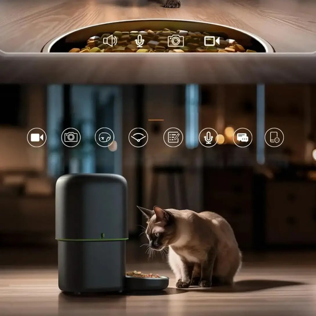 PapaPet – Smart automatisk kattefôrer med kamera