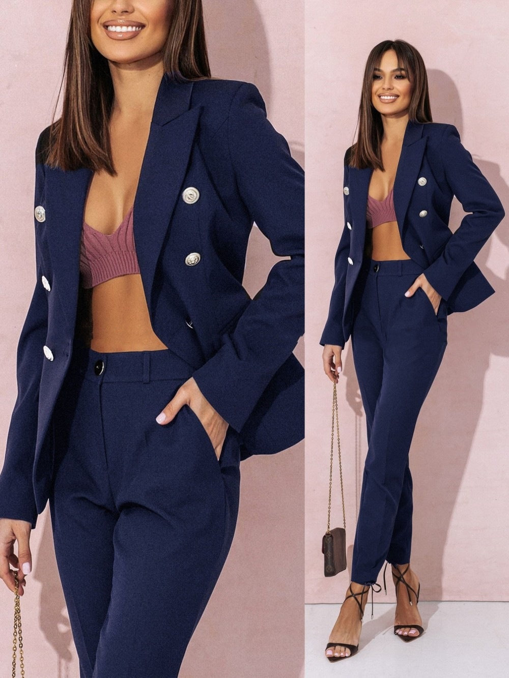 Naomi – Stilig midi-kjole med elegant V-hals