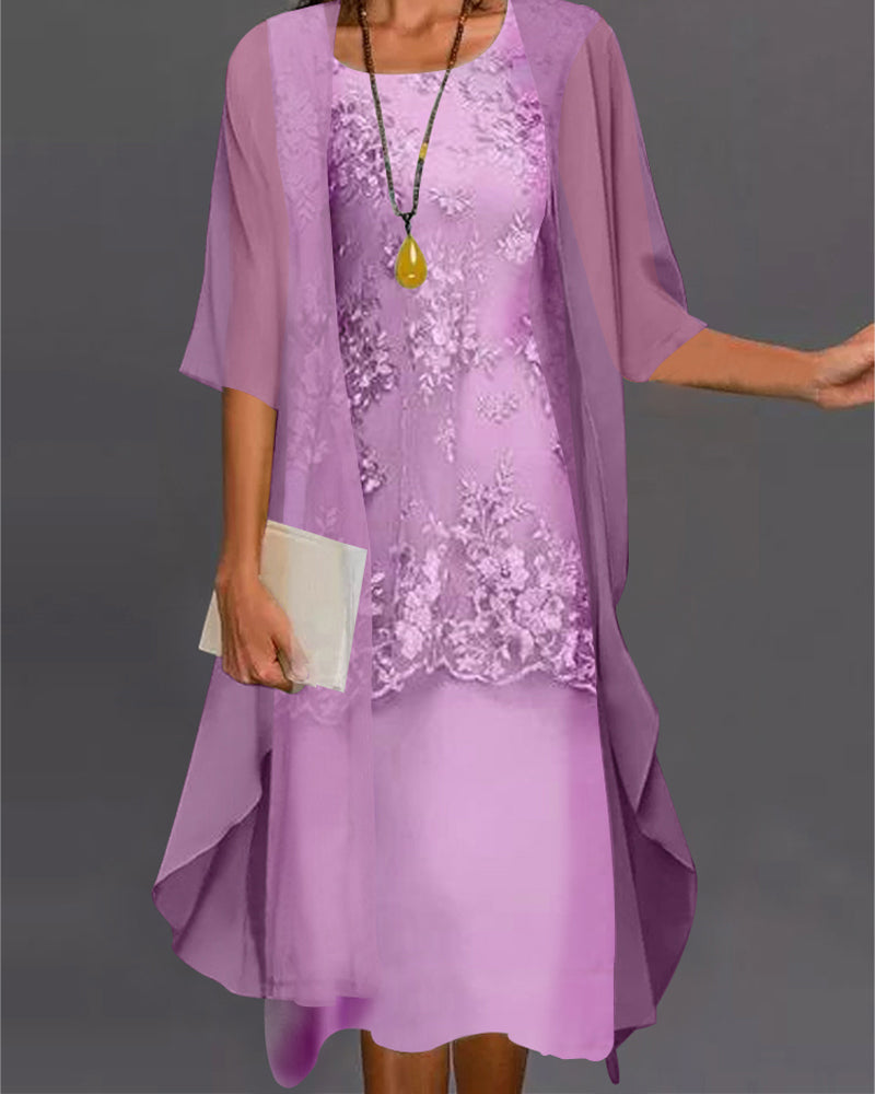 Mila - Robe en chiffon deux pièces - Ensemble élégant