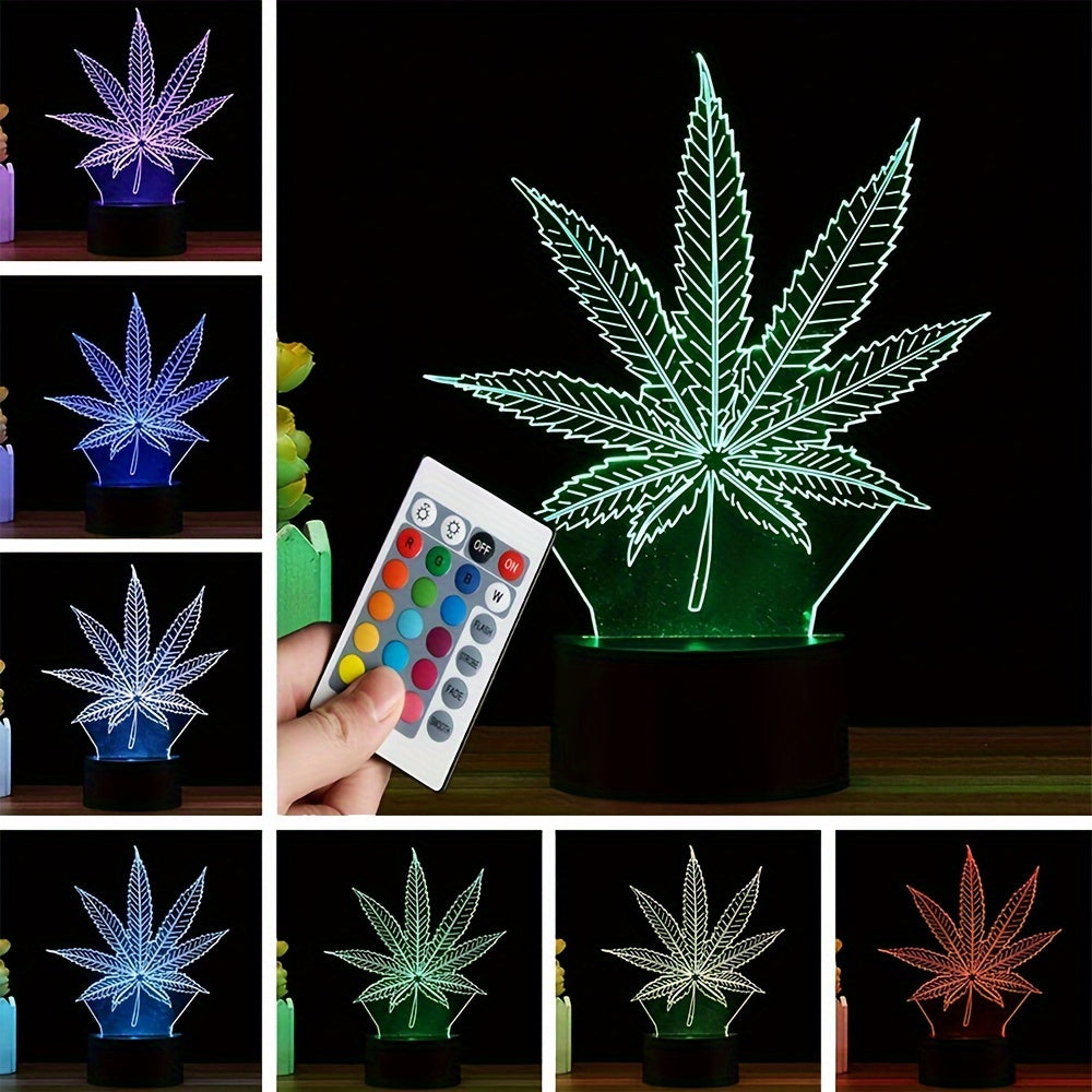 GlowLeaf - 3D Hampblad Nattlys