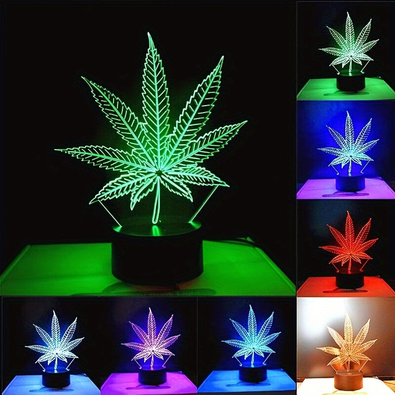 GlowLeaf - 3D Hampblad Nattlys
