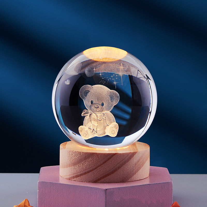 CrystalGlow - 3D-Nachtlampe mit magischem Effekt