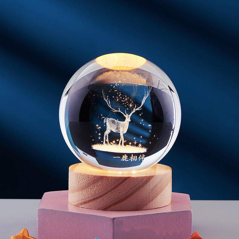 CrystalGlow - 3D-Nachtlampe mit magischem Effekt