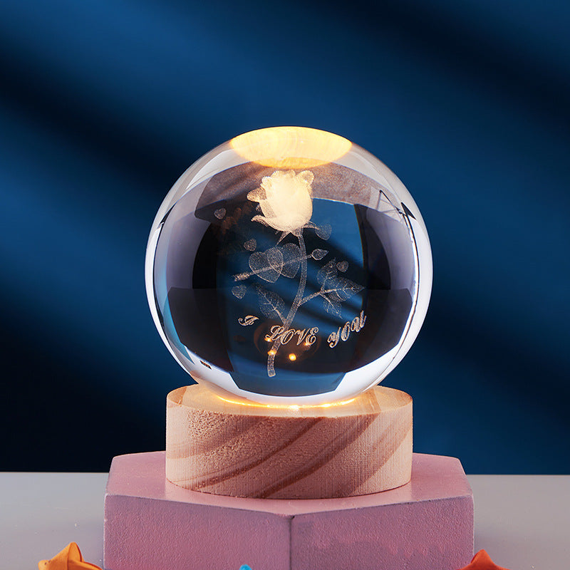 CrystalGlow - 3D-Nachtlampe mit magischem Effekt