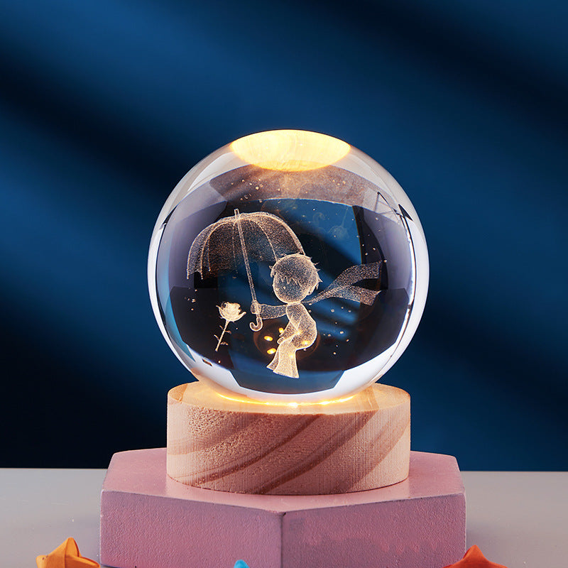 CrystalGlow - 3D-Nachtlampe mit magischem Effekt