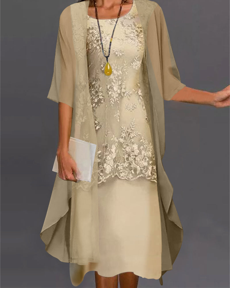Mila - Robe en chiffon deux pièces - Ensemble élégant