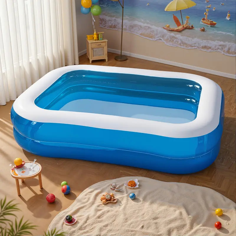 4-person inflatable swimming pool - sturdy PVC material