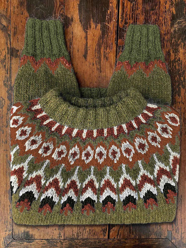 Pull-over tricoté rétro vintage pour femmes - Cassandra