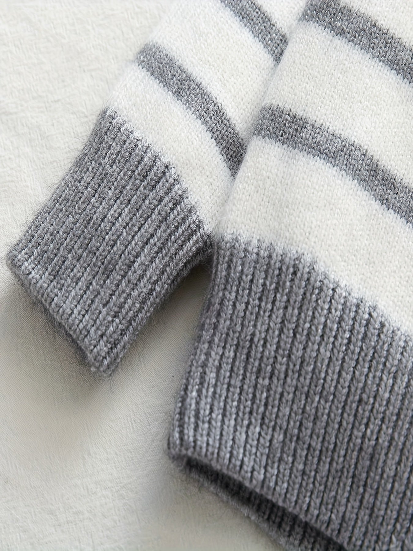 Pull rayé tricoté pour bébé tout-petit - Edrian