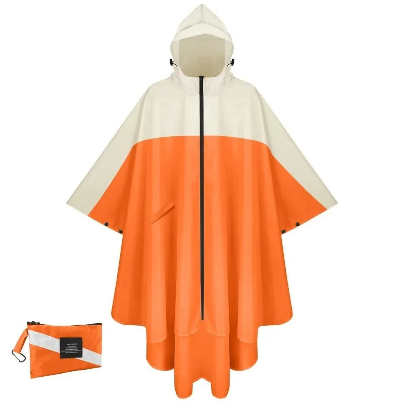 Moderne vanntett unisex regnjakke med matchende bag