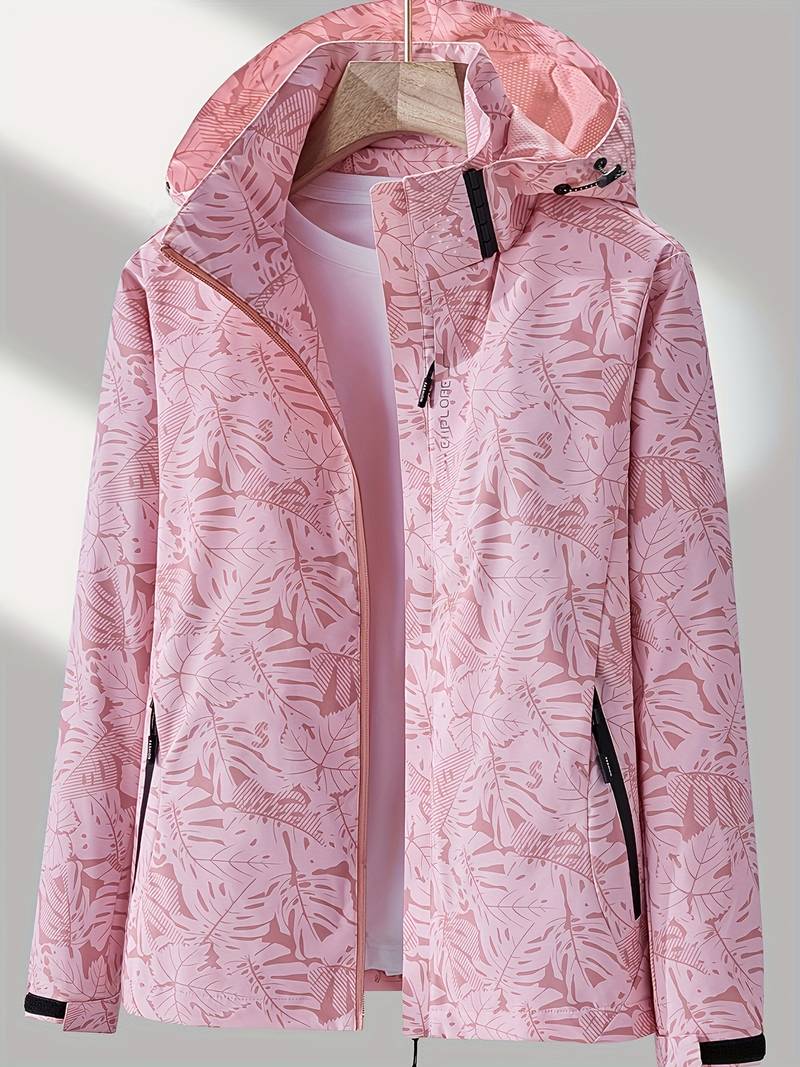Veste imperméable et coupe-vent avec capuche pour femmes - Olda