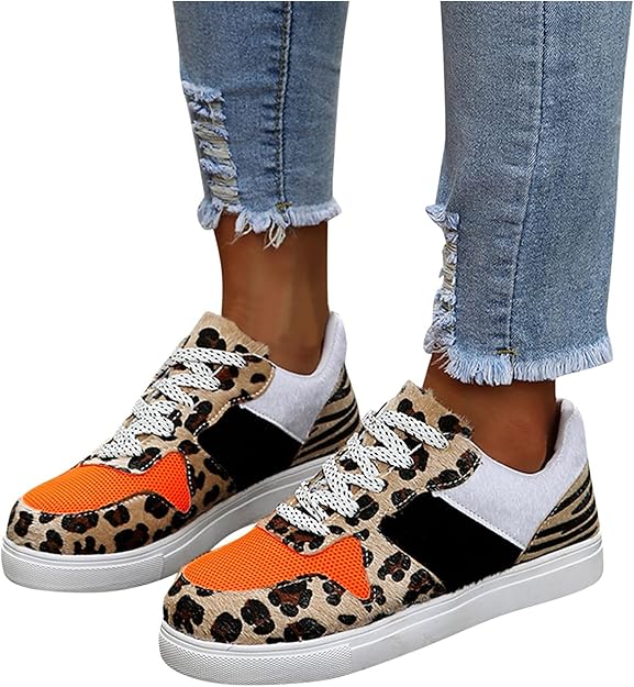 Pompe - Chaussures confortables pour femmes à imprimé léopard