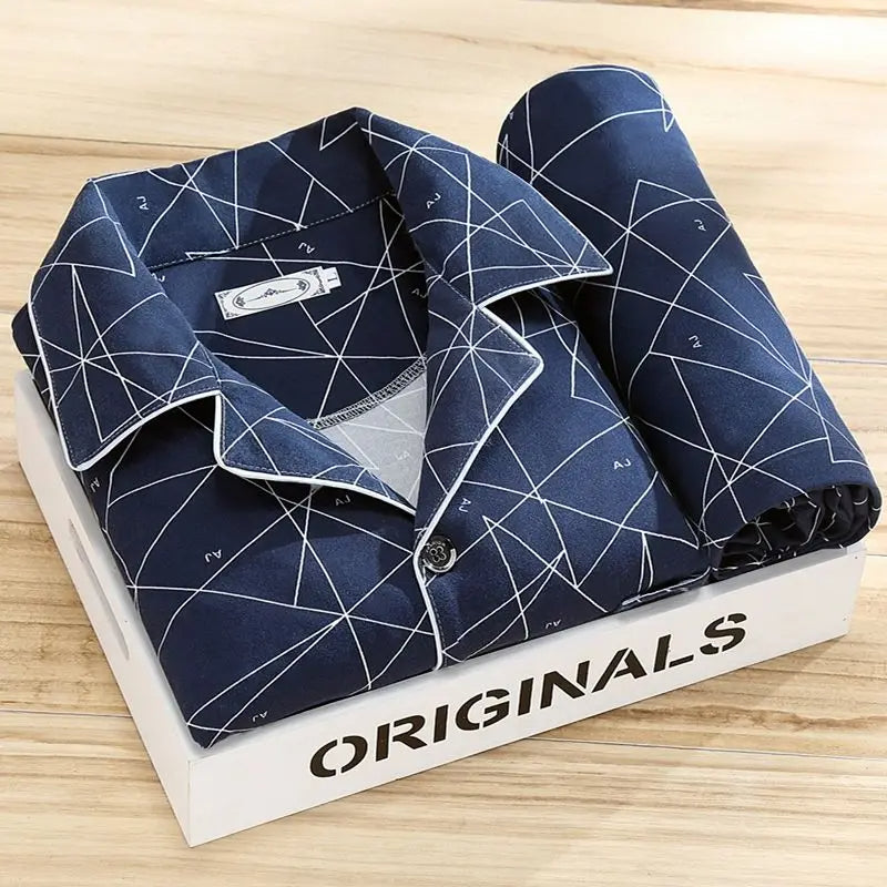 Ensemble pyjama avec chemise et fermeture à boutons - Rex