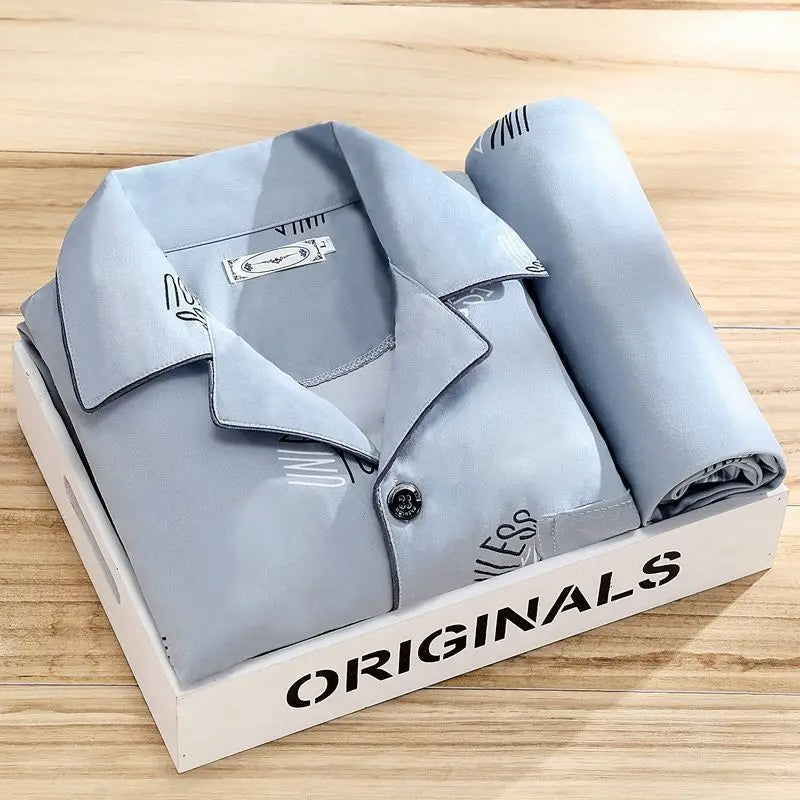 Ensemble pyjama avec chemise et fermeture à boutons - Rex