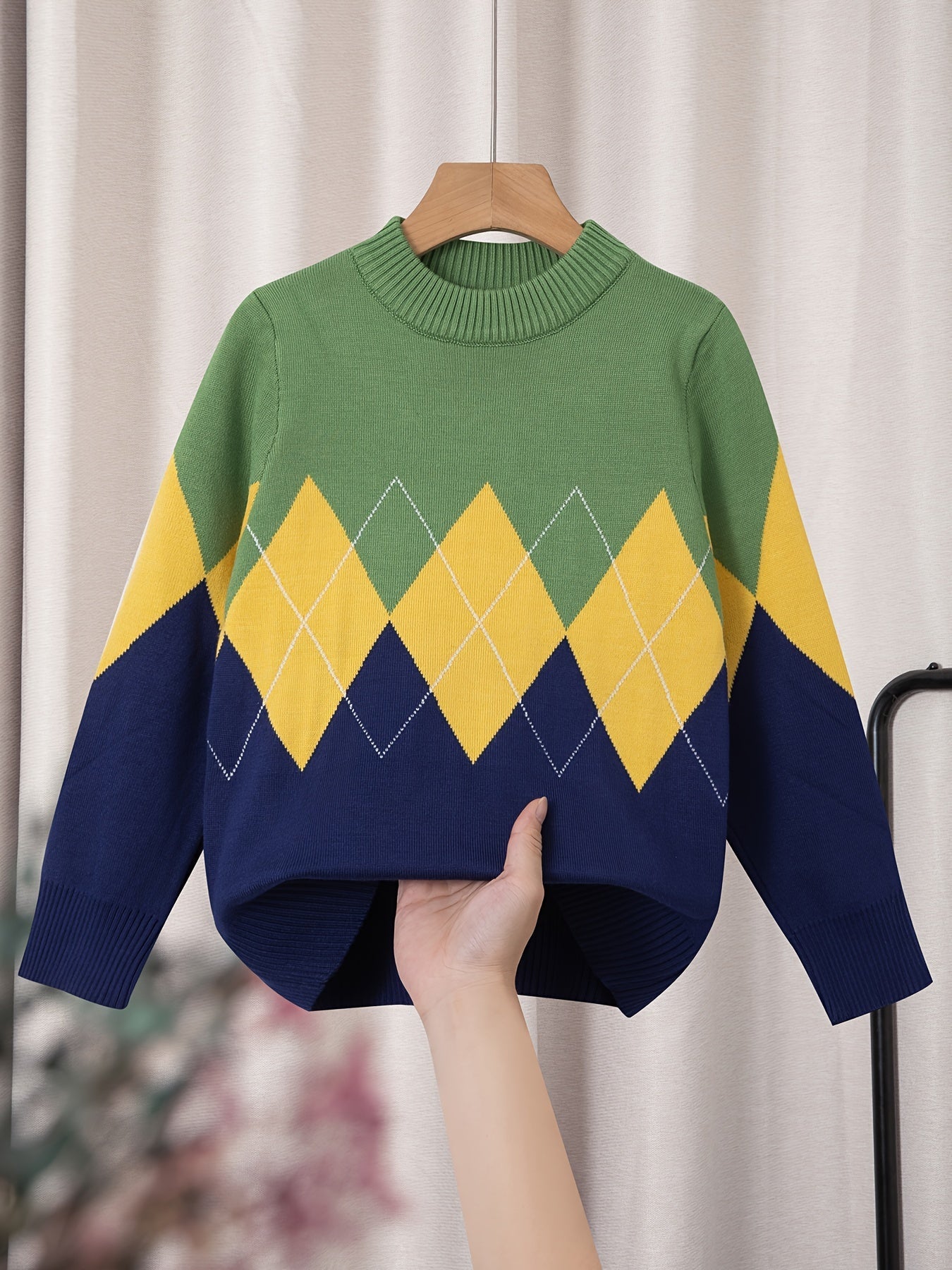 Boys' Knitted Jumper for Children - Jade