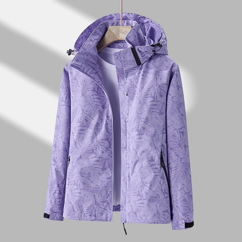 Veste imperméable et coupe-vent avec capuche pour femmes - Olda
