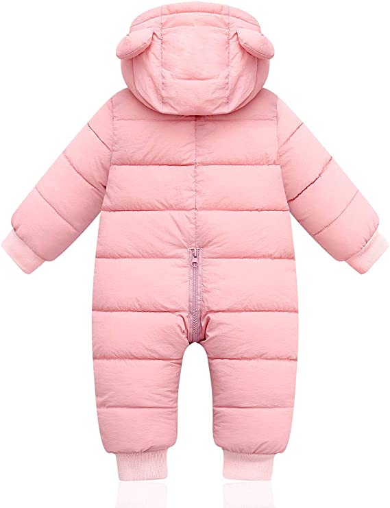 Warmer und gemütlicher Baby-Winterstrampler mit Ohren