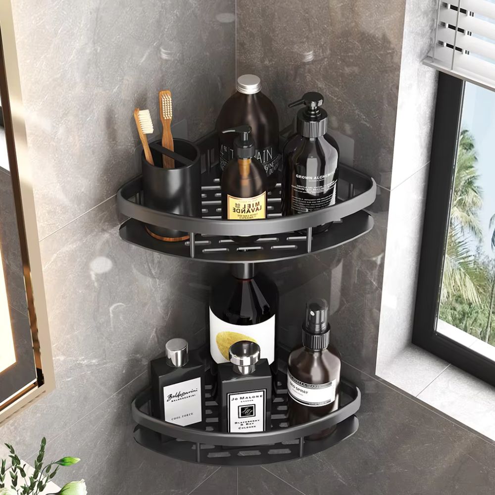 Aluminium dusjhylle med selvklebende montering