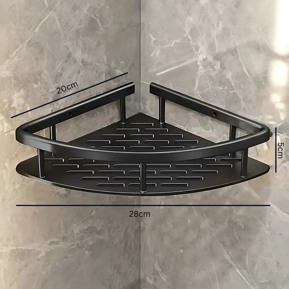 Aluminium dusjhylle med selvklebende montering