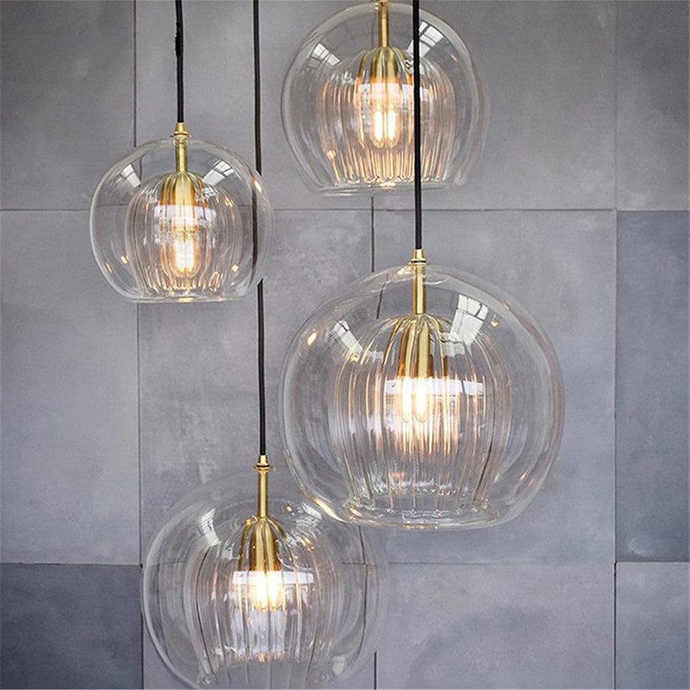 SolarisGlow - AmberSphere pendel lampe med strålende elegance