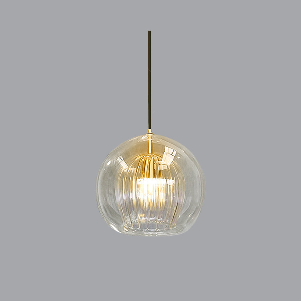SolarisGlow - AmberSphere pendel lampe med strålende elegance