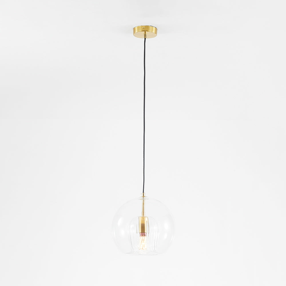 SolarisGlow - AmberSphere pendel lampe med strålende elegance