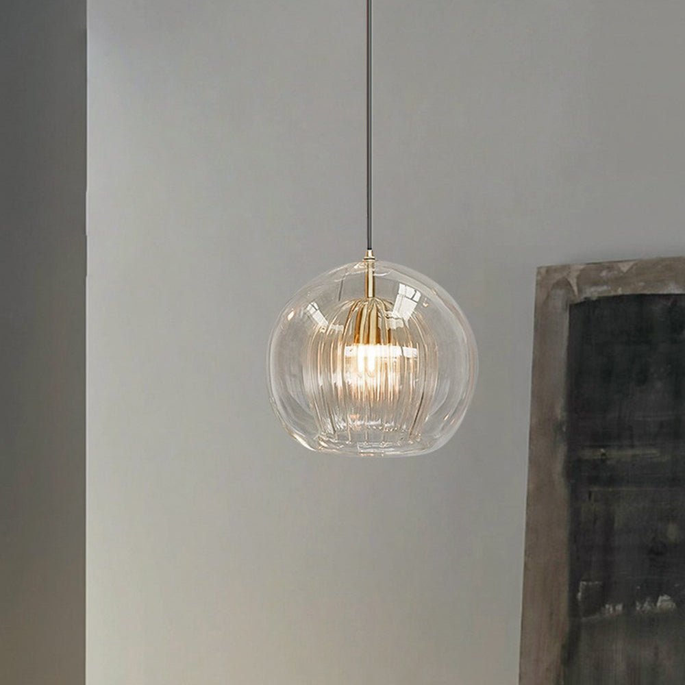 SolarisGlow - AmberSphere pendel lampe med strålende elegance