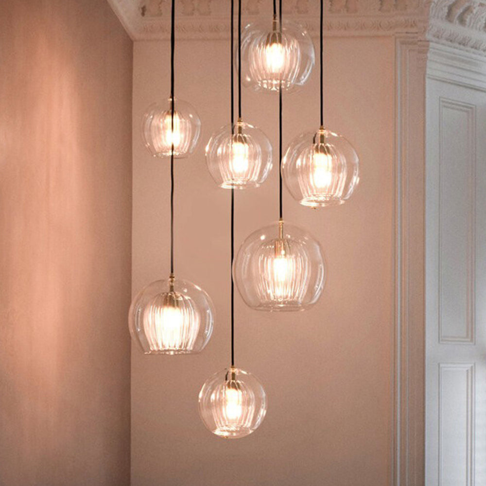 SolarisGlow - AmberSphere pendel lampe med strålende elegance