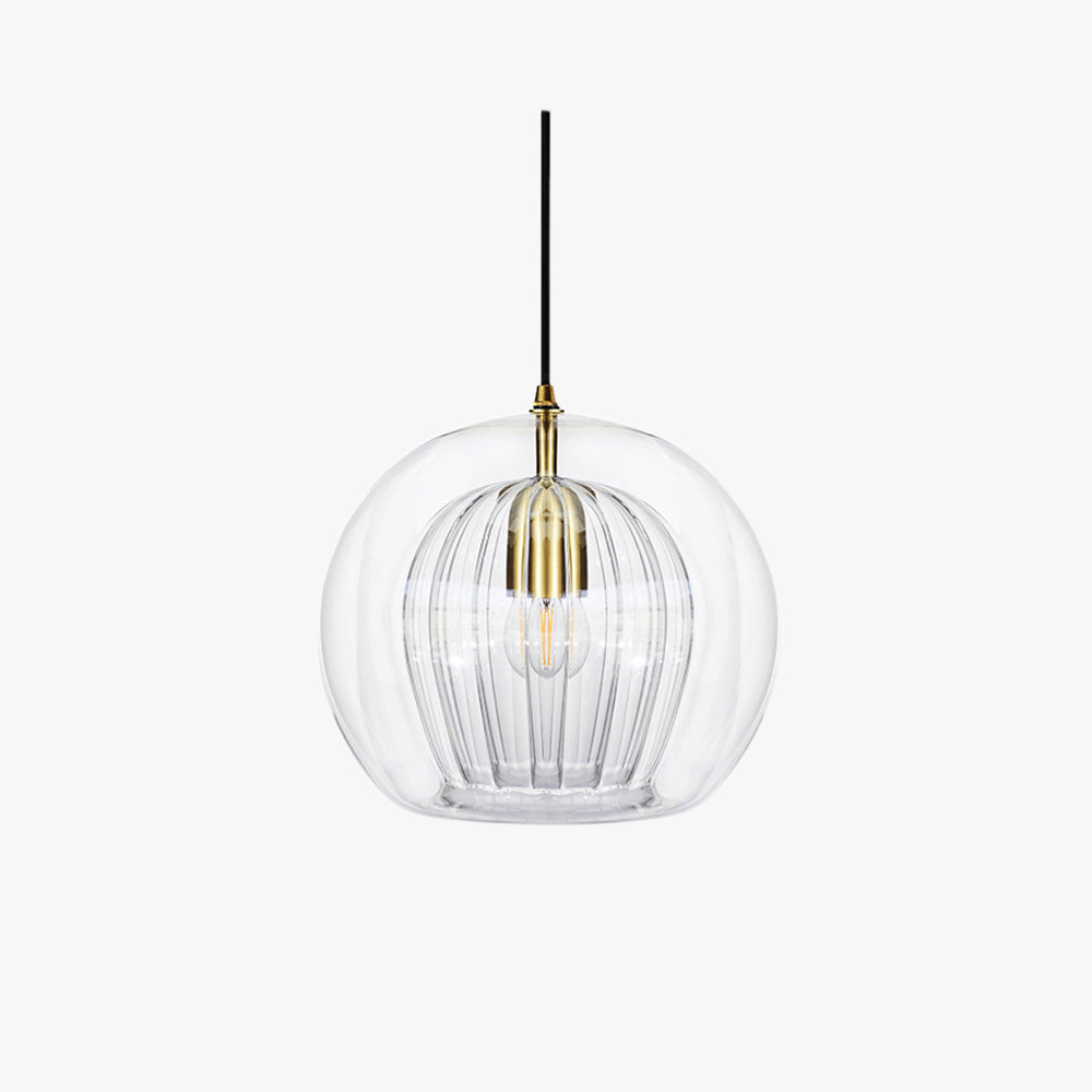 SolarisGlow - AmberSphere pendel lampe med strålende elegance