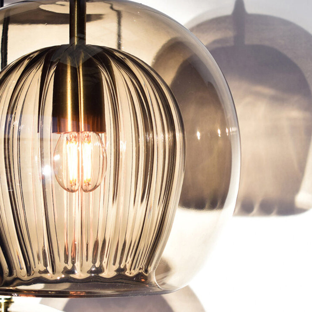 SolarisGlow - AmberSphere pendel lampe med strålende elegance