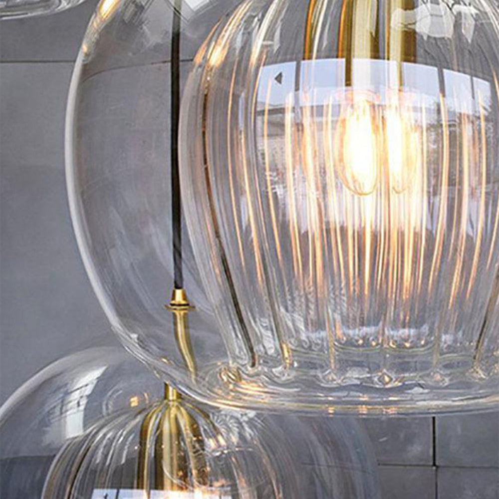 SolarisGlow - AmberSphere pendel lampe med strålende elegance