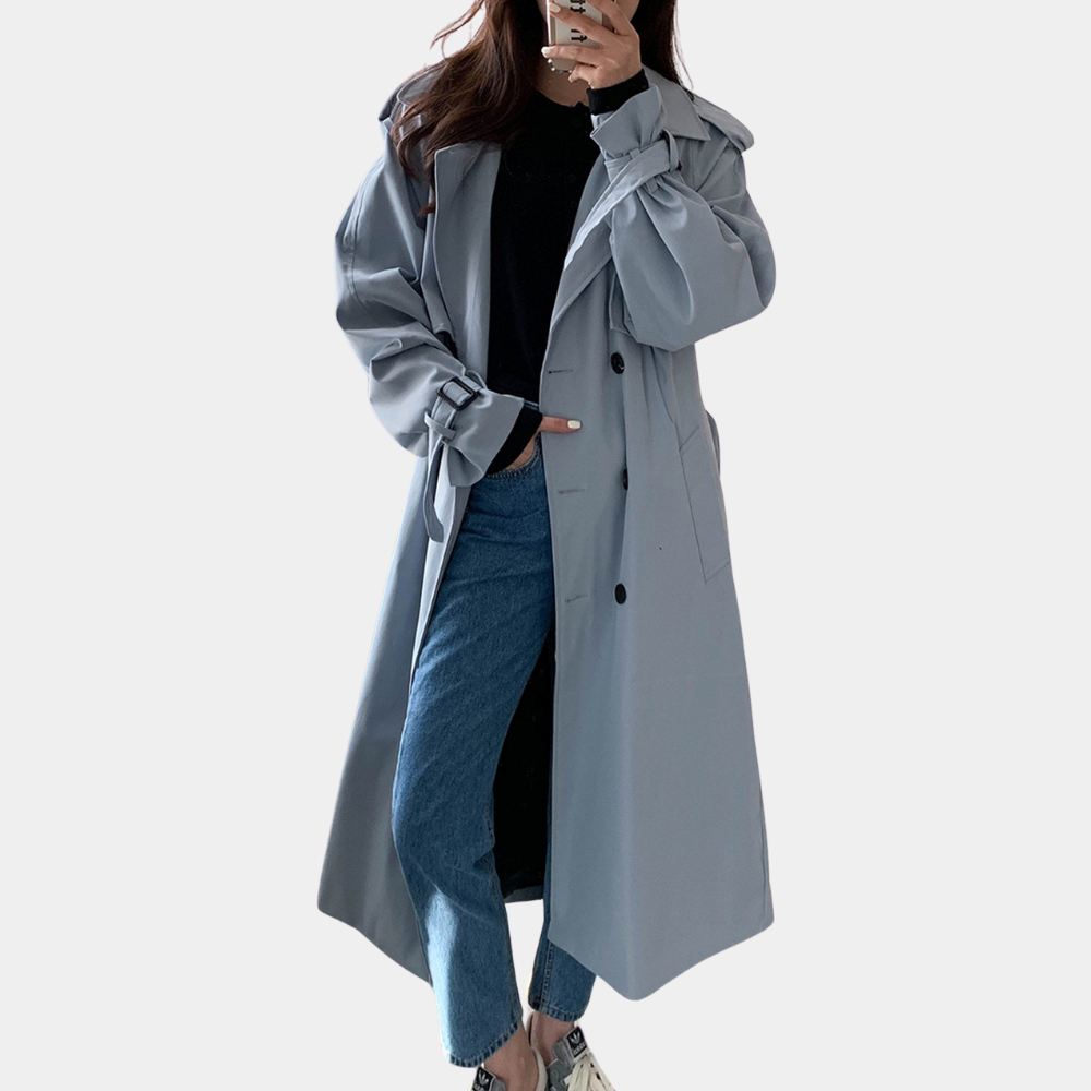 Oversized trenchcoat med bælte til kvinder - Ivana