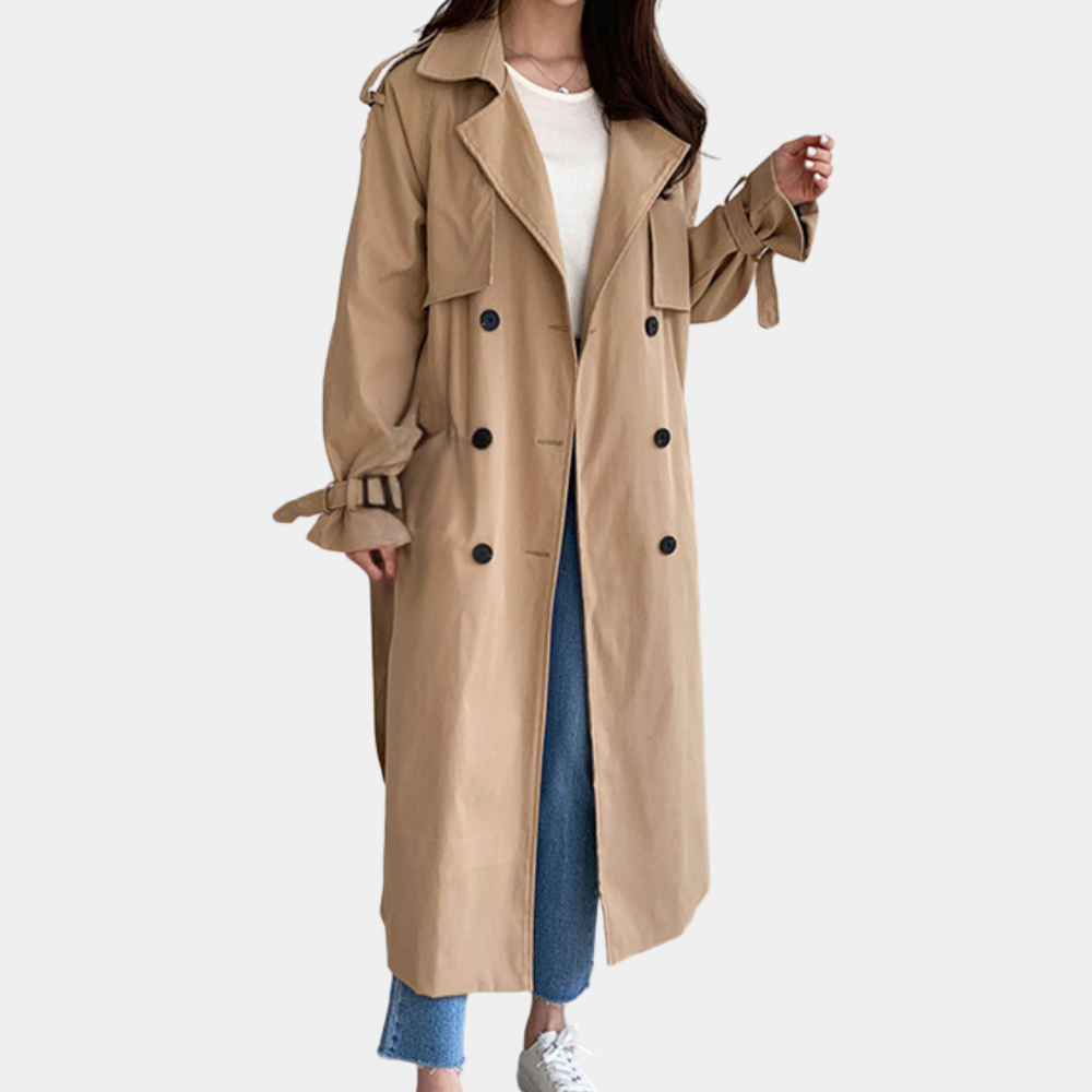 Oversized trenchcoat med bælte til kvinder - Ivana