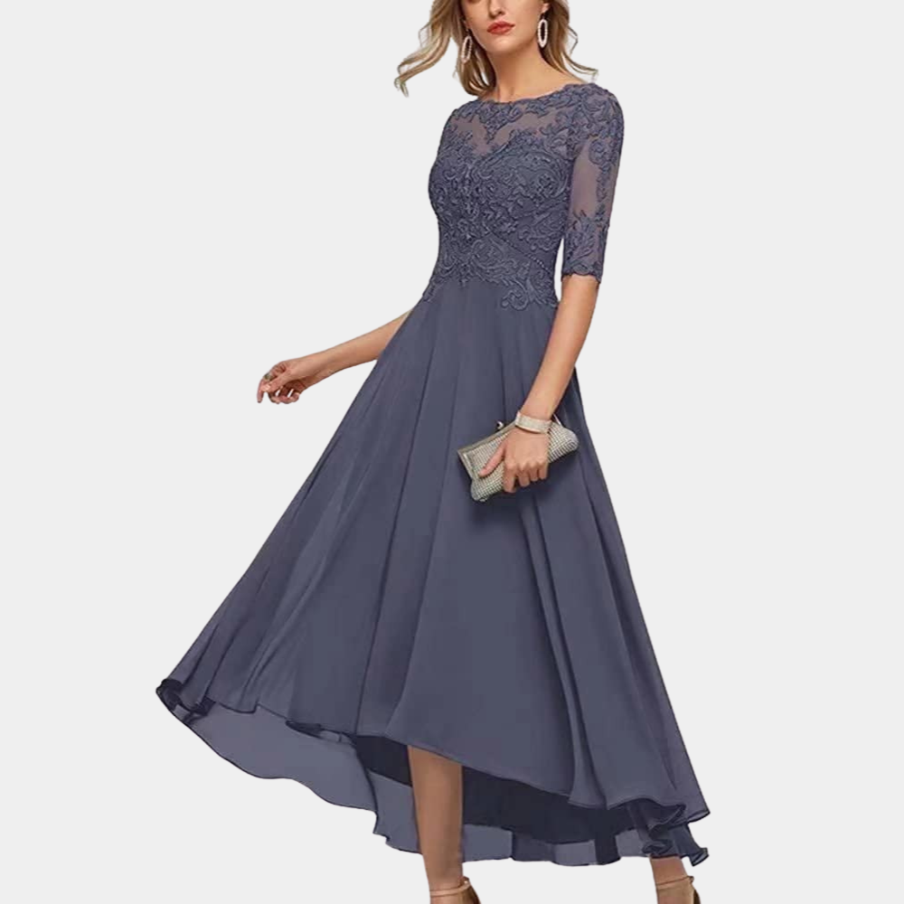 Ara - Elegant kveldsmaksi kjole med blonder detaljer