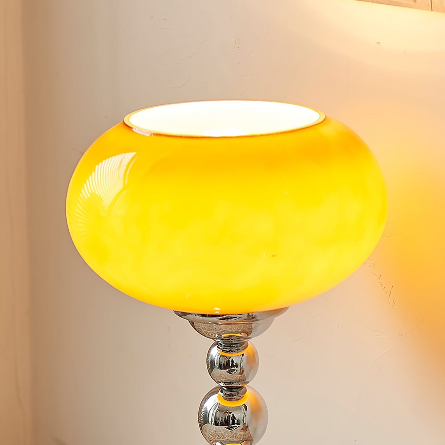 Vintagelight – Lampe de table de l'ère spatiale en verre et métal