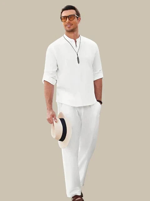 2-Piece Men's Set in Italian Linen Cotton - Victor