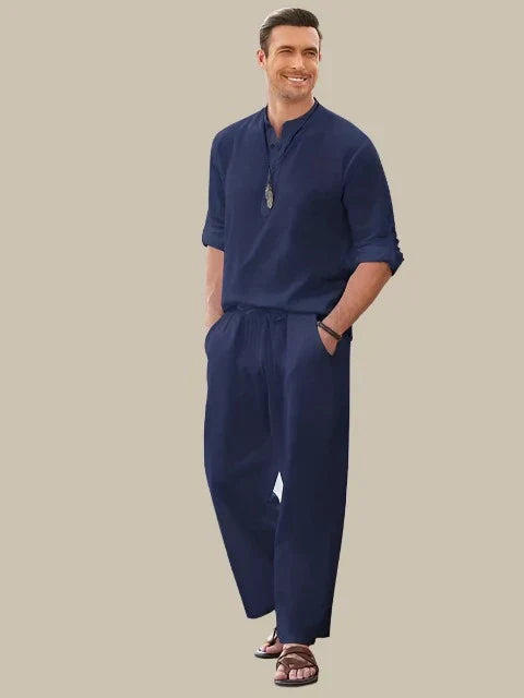 2-Piece Men's Set in Italian Linen Cotton - Victor