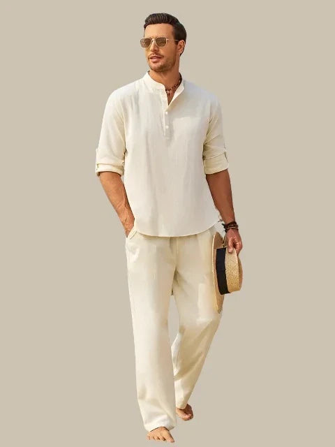 2-Piece Men's Set in Italian Linen Cotton - Victor