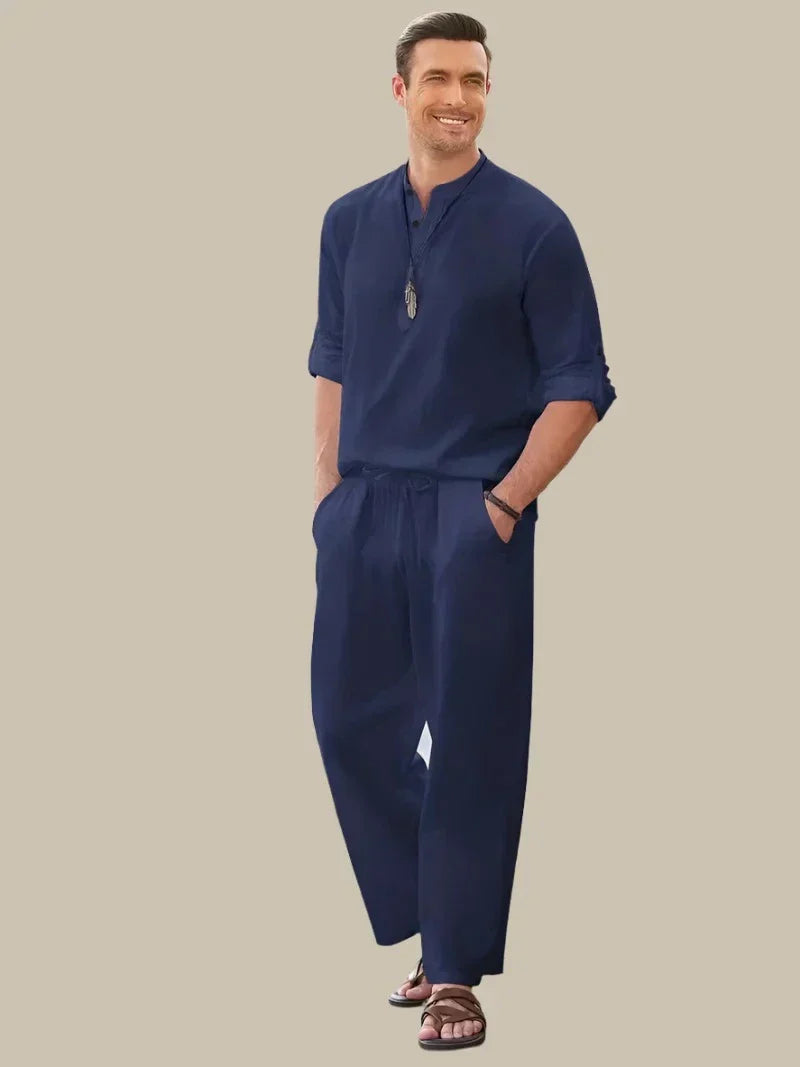 2-Piece Men's Set in Italian Linen Cotton - Victor