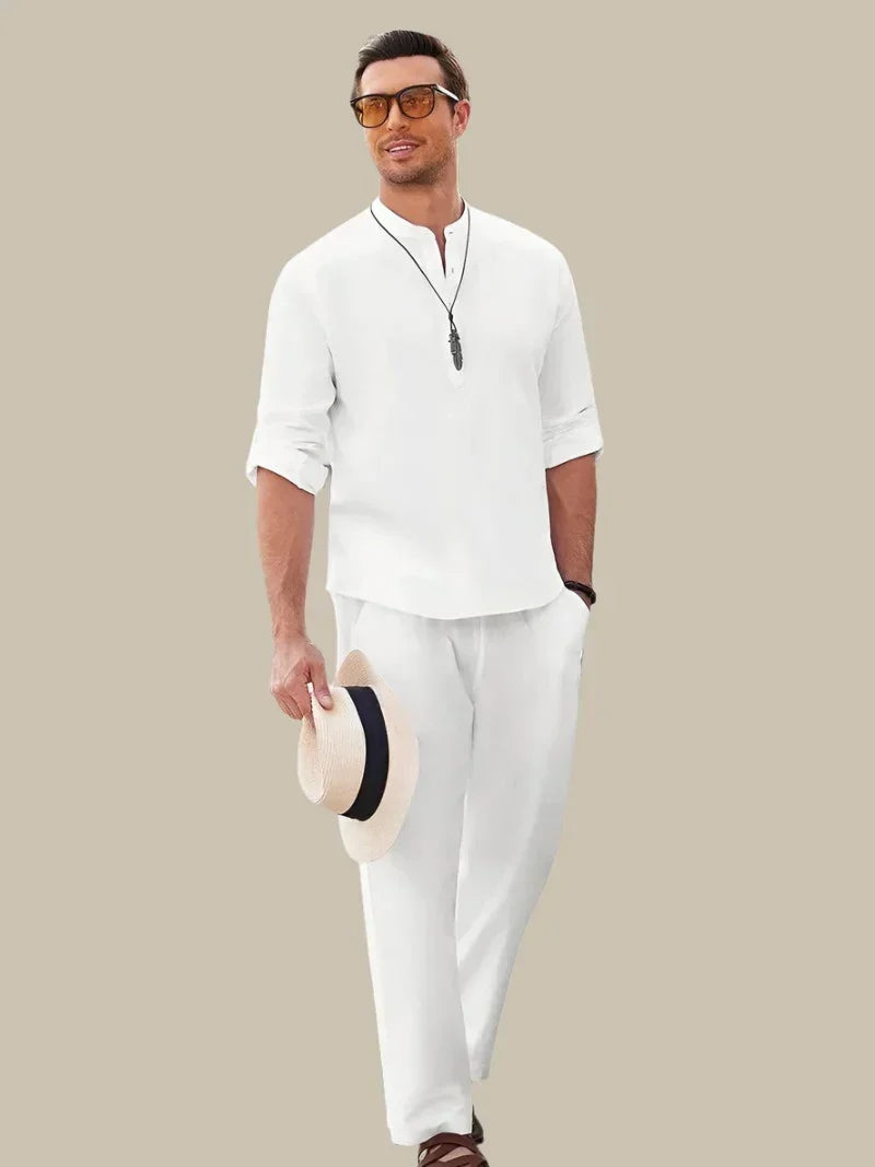 2-Piece Men's Set in Italian Linen Cotton - Victor