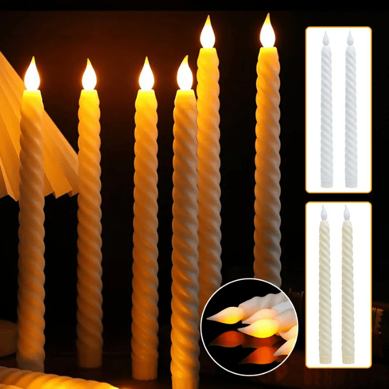 FlameAura - Weihnachts-LED-Kerzen mit 3D-Effekt