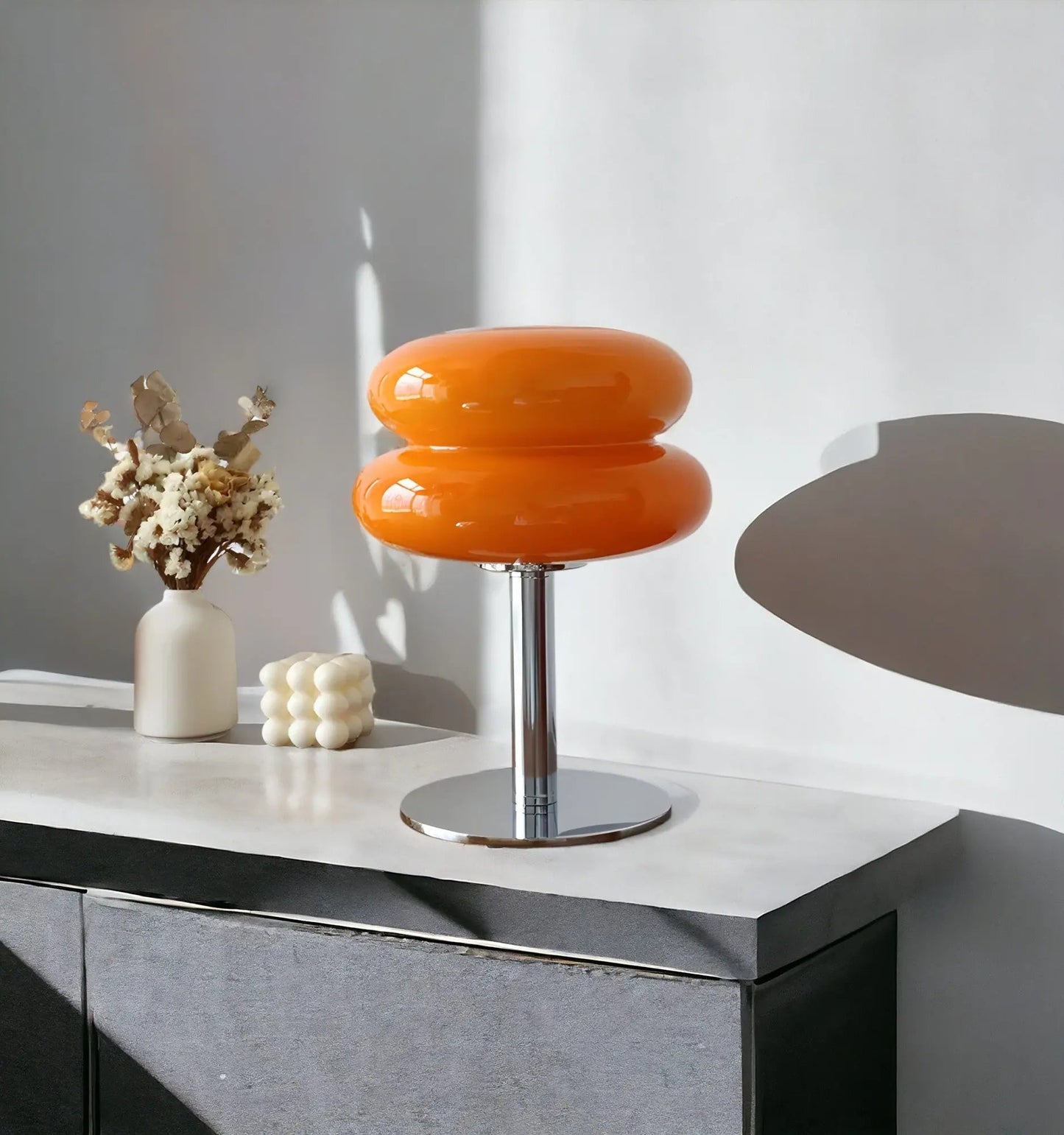 MacaronGlow - Elegante Glastischlampe für Ihr Interieur