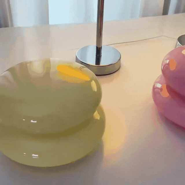 MacaronGlow - Elegante Glastischlampe für Ihr Interieur