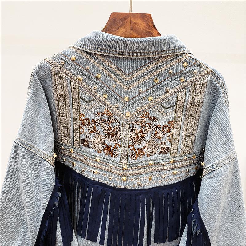 Veste en jean bohème pour femmes - Piper